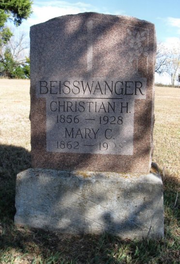 Christian and Mary Beisswanger tombstone